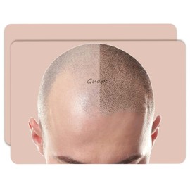 Soft Silicone Man Bald Scalp Micropigmentattion Practice Skin Male SMP Training Pad Hair Strokes Tattoo Sheet for Scalp SMP Practice (3pcs)