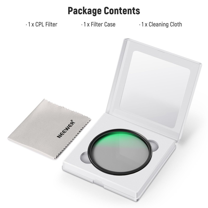 Neewer 67mm Polarizing Filter, 24 Layer Multi Resistant Nano Coated
