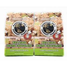 2 Pack of Made From Scratch Cookies 2.5oz No added Preservatives Montego Joe's Mr Pilleteri's P's Deli Alabama Gift (Key Lime White Chocolate)