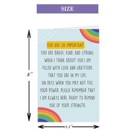 Positivity Thinking Of You Card for Best Friend, Encouragement Cards Gifts for for Women Men, Gorgeous Friendship Card, Cute Get Well Card for Him Her, Emotional Support Uplifting Greeting Card