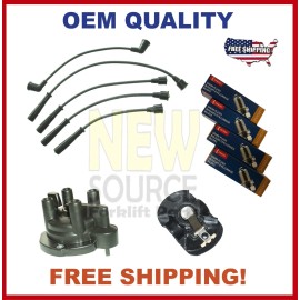 AFTERMARKET NISSAN FORKLIFT H20-II TUNE UP KIT DENSO JAPAN W16-EXR-U DISTRIBUTOR CAP ROTOR