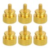 sourcing map 6Pcs #6-32 UNC Aluminum Thumb Screws, 12x16mm(ODxH) Computer