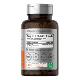 Vitamina B12 Metilcobalamina 5000mcg Sublingual 120 Tabletas