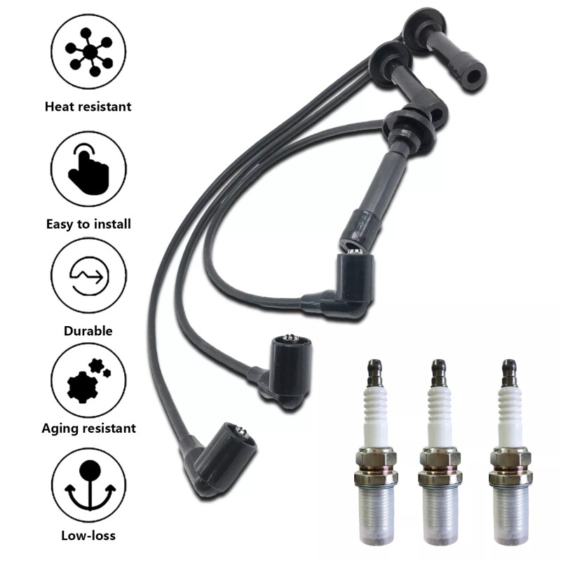 JINFANNIBI Spark Plug Wire Kit for Kawasaki Mule PRO FXT