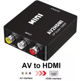Unbranded RCA AV to HDMI HD Converter Adapter Composite 3RCA CVBS Audio Video Wii NES SNES