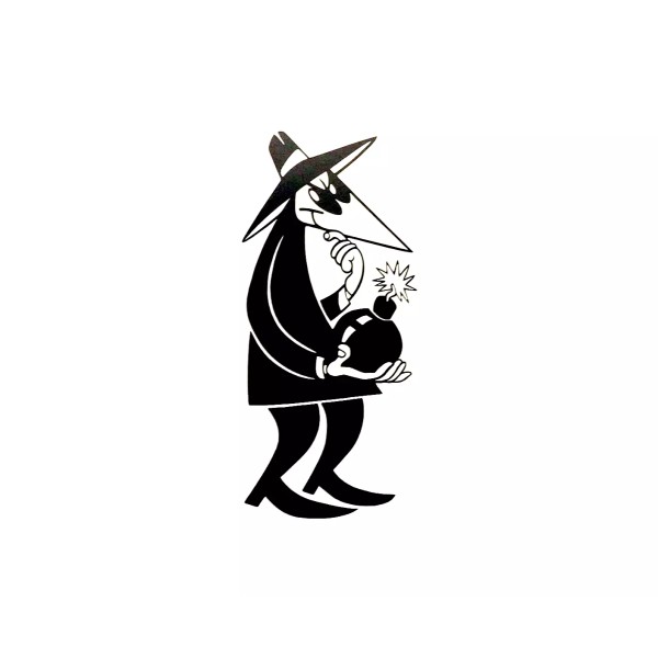 Unbranded Spy vs Spy Black Spy Bomb BLACK vinyl decal