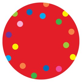 11" Dots Classroom Floor Decal (Red)