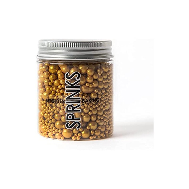 Sprinks Bubble and Bounce Sprinkles 75 g, Matte Gold