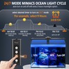 hygger 24/7 Mode Reef Aquarium Light White Blue U-V LEDs