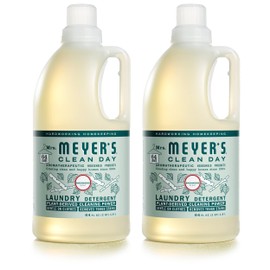 MRS. MEYER'S CLEAN DAY Liquid Laundry Detergent, Biodegradable Formula Infused with Essential Oils, Birchwood, 64 Fl oz (Pack of 2)