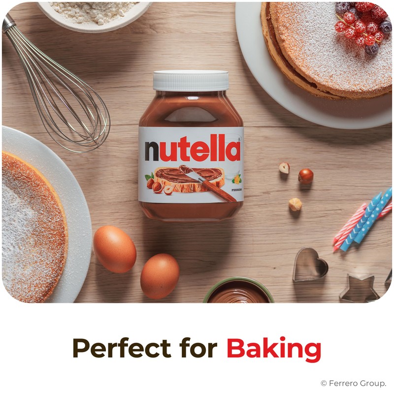 Nutella Hazelnut Spread With Cocoa For Breakfast, 13 Oz Jar