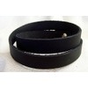 Leather Wrap Bracelet Genuine Leather Black Wristband Bracelet 15 mm