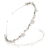 WUSJCOF Girls and Bride Communion Headband - Silver Flower Hair