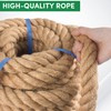 Manila Rope 1.25in x 50ft, Twisted Rope 1.25inch Natural Hemp
