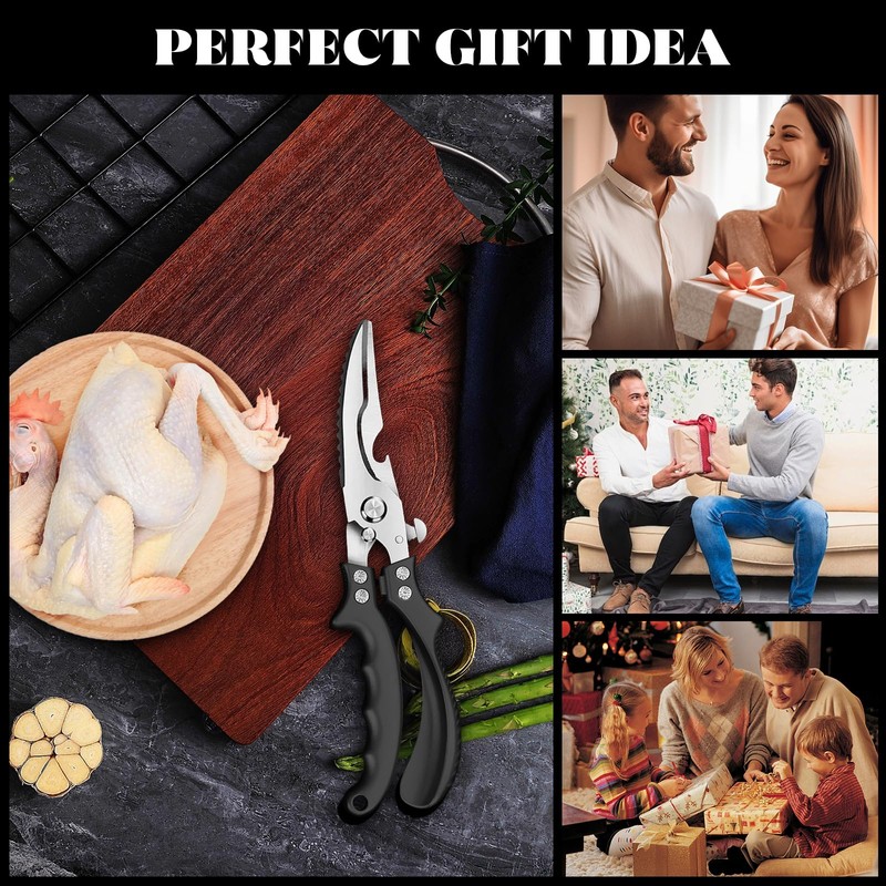 SiXing Kitchen Shears – Heavy Duty & Dishwasher Safe-Professional Stainless