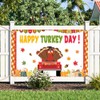 AIBIIN 7x5ft Thanksgiving Happy Turkey Day Banner Backdrop Pumpkin Turkey