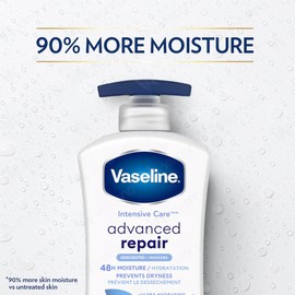 Vaseline Intensive Care Advanced Repair Unscented Lotion 600ml, Ultra-Hydrating with Lipids for Extremely Dry Skin Body Lotion Nourishing Moisture Lotion