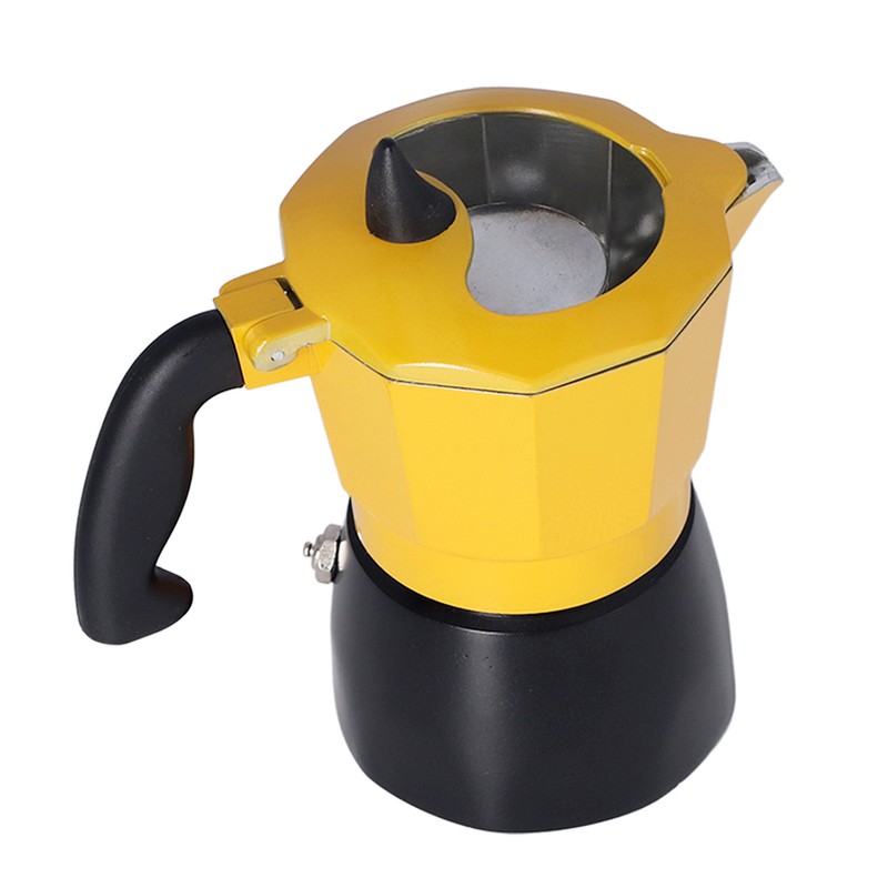 2 Cup 100ML Moka Coffee Pot Single Valve Aluminum Coffee