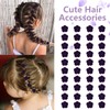 YISSION 40 Pcs Mini Rose Flower Hair Clips Cute Floral