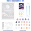 Pujeknm Paint by Numbers Adult Moon DIY Landscape Hand Painted