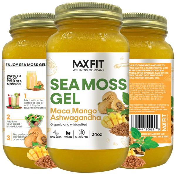 MAX FIT MAX FIT Sea Moss Gel Maca Ashwagandha 24oz