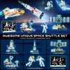 Space Exploration Shuttle Toys, 4-in-1 Space Shuttle Building Toy, 418pcs