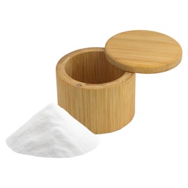 ELDOMA Bamboo Salt Cellar With Lid Perfect for Salt Storage, Salt Containers for Countertop, Salt Keeper, bamboo Jar for Kitchen