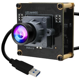 ELP High Speed 4K 60FPS USB Camera Module for Computer, Mini UVC 2160P USB3.0/2.0 Lightburn Cameras for Windows, Linux, Mac, Pi, Wide Angle 90°(H) IMX678 Webcam Board for PC Laptop Jetson Nano