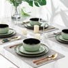 LERATIO Ceramic Dinnerware Sets for 4,12 Pieces Poreclain Plates and