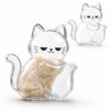 2pcs Cat Fur Keepsake Fridge Magnets, Clear Cute Cat Hair