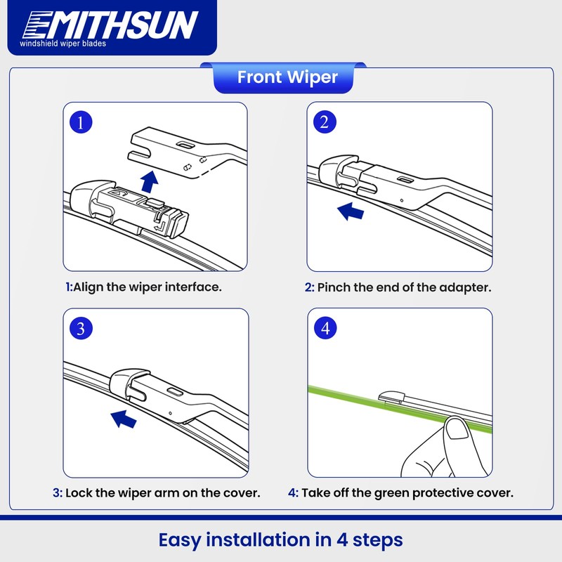 EMITHSUN® Windshield Wipers for 2019-2025 Subaru Ascent – 26"+20" 2-Pack,Premium