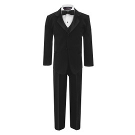 Little Boy's Formal Dresswear Set G210 (3T, Black Tux)