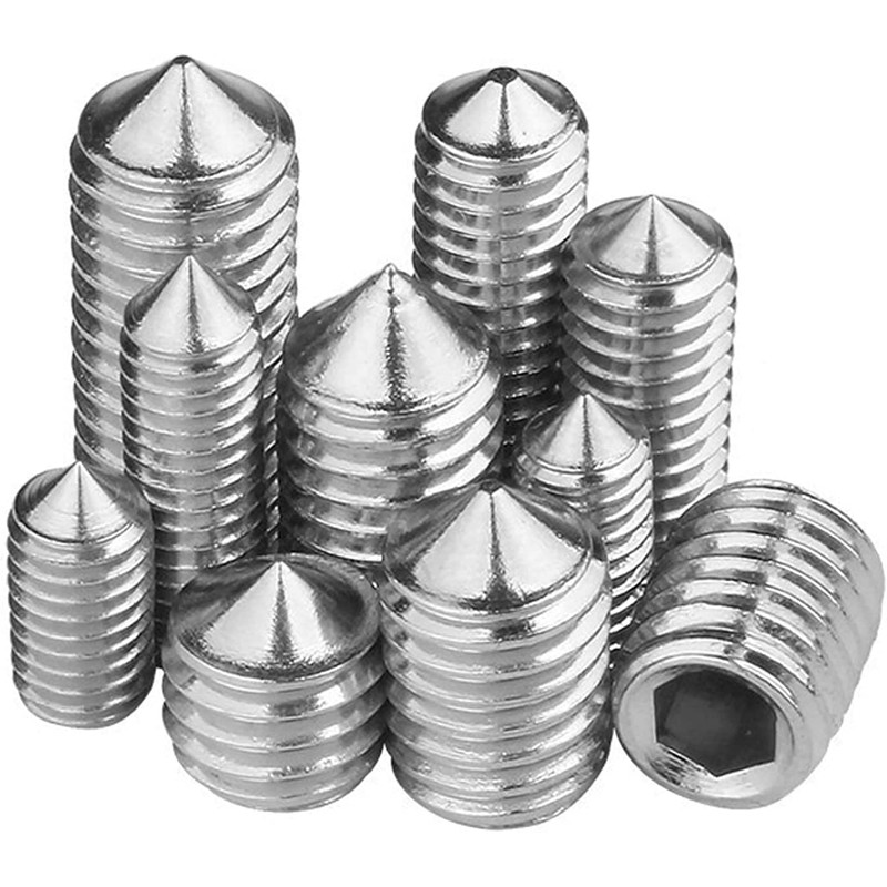 200 Pieces Cone Point Grub Screws M3 M4 M5 M6
