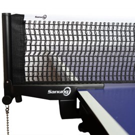 Sanung S406 Table Tennis Net and Post Portable, Professional Ping Pong Net and Post Set for Any Standard Tables (60 inch Width), Used for Training Competition, Easy Setup