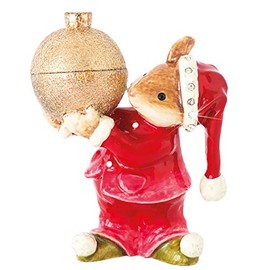 Arora Craycombe 6056 Mouse with Christmas Bauble Trinket Box, Multicolour, One Size