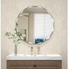 MIRTHIE 24 Inch Round Beveled Edge Mirror, Frameless Wall Mount