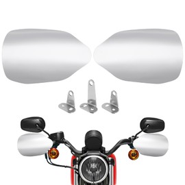 Benlari Stainless Steel Handguards, Larger Hand Guards Fit for Harley Sportster Touring Street Glide Road King Electra Glide 2007-2023 Fit for Hydraulic Clutch & Cable Clutch Style, Chrome