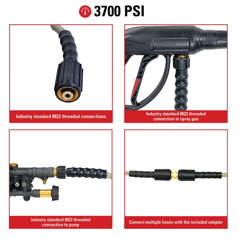Simpson Cleaning 40226 Morflex Series 3700 PSI Pressure Washer Hose,