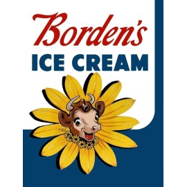 Borden's Ice Cream w/ Elsie the Cow New Metal Sign: 12 x 16 - Free Shipping