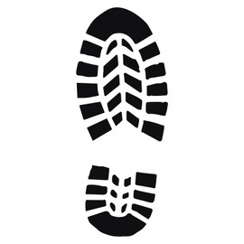 Car Dent Boot Print - Vinyl Decal Sticker Funny Accident Bandage Crash Kick - 3.0"x7.5"