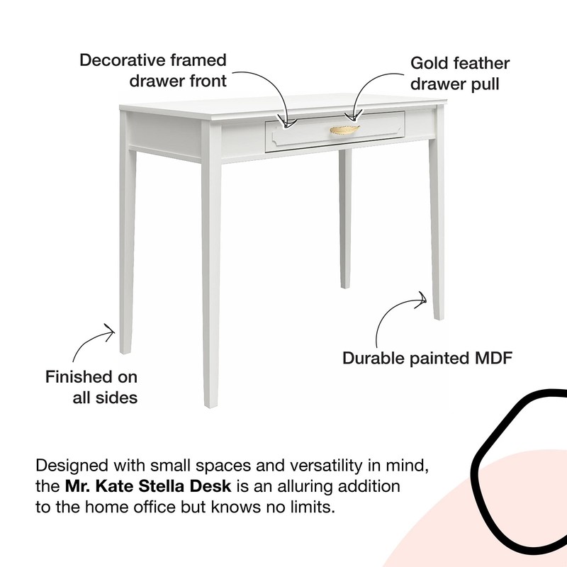 Mr. Kate Stella Desk, Graphite Gray