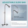 Aolemi Outdoor Shower Kit Fixtures Faucet System Double Handle Exposed