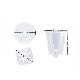 GYWHOOFT 5 pcs Orchid Pots, 4.7inch Clear Orchid Pots with Holes and Saucers, Breathable Slotted Orchid Planter Indoor Outdoor,for Repotting Flowers