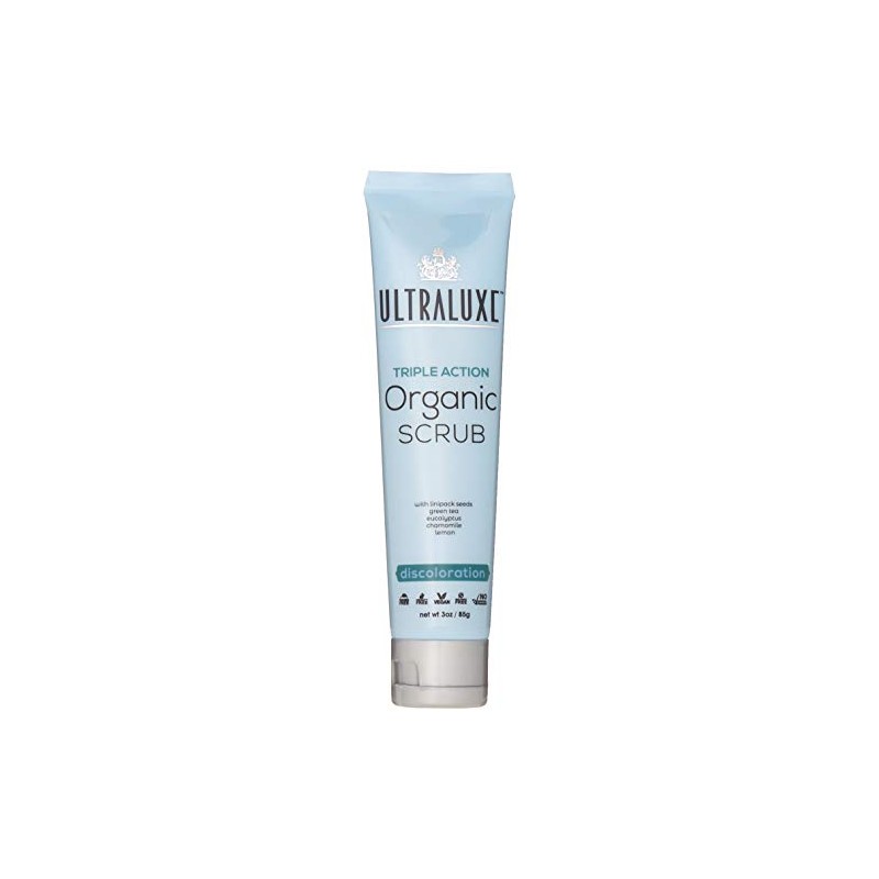 ULTRALUXE SKIN CARE Triple Action Organic Scrub, Discoloration, 3 oz