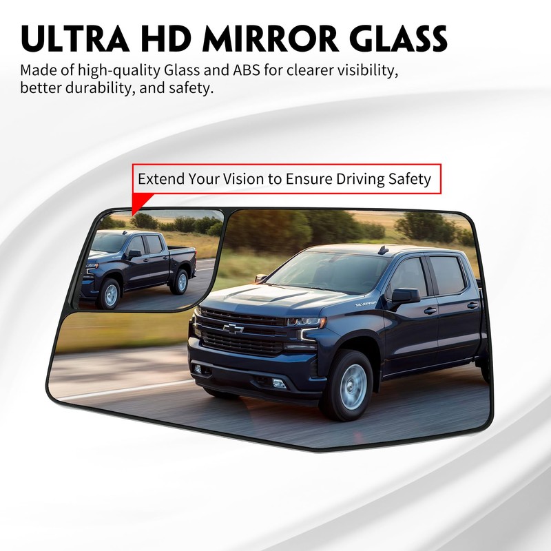 Convitex Driver Left Side Door Heated Mirror Glass with Rear