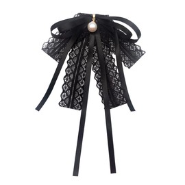 ZAMXHUG 1 x Bow Brooch with Rhinestone Bow Tie with Brooch Pearl Bow Brooch Pin Vintage Bow Brooch Pins for Women Elegant Bow Tie for Women Wedding Graduation Bow Tie Pin Shirt Accessories