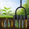 Furfrolic Lawn Aerator - 2-in-1 Manual Aerator with Automatic Dirt