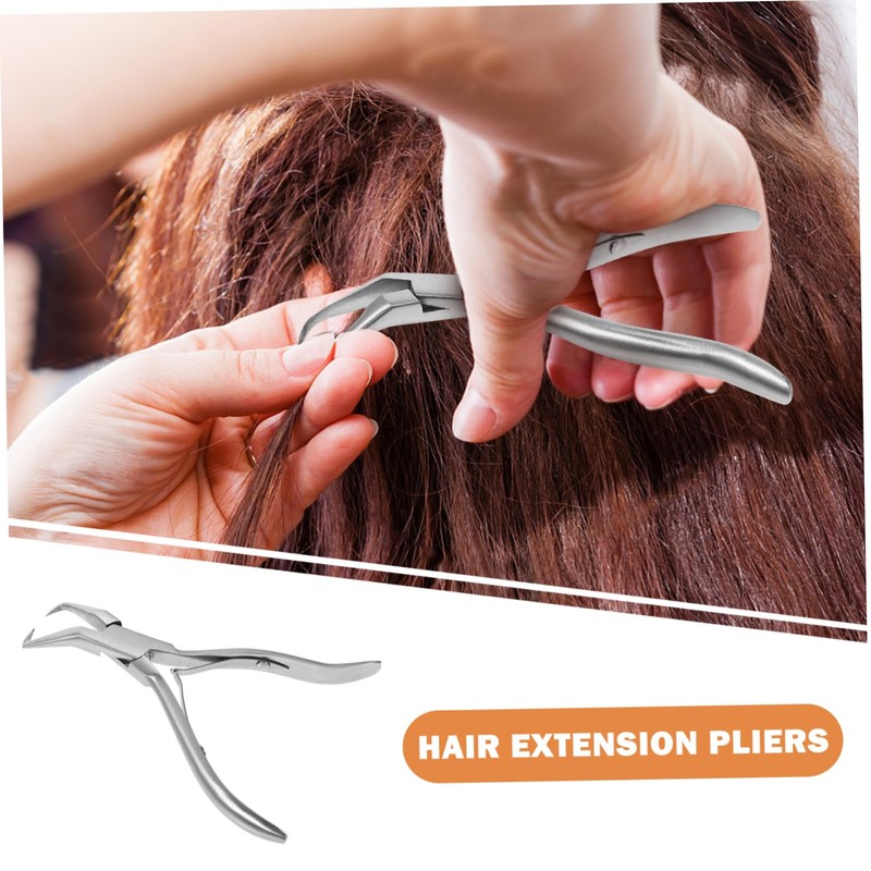 KONTONTY 1 Pair Hair Extension Pliers Stainless Steel Bonding Tool