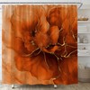 Burnt Orange Shower Curtain Abstract Floral Marble Texture, 72 x