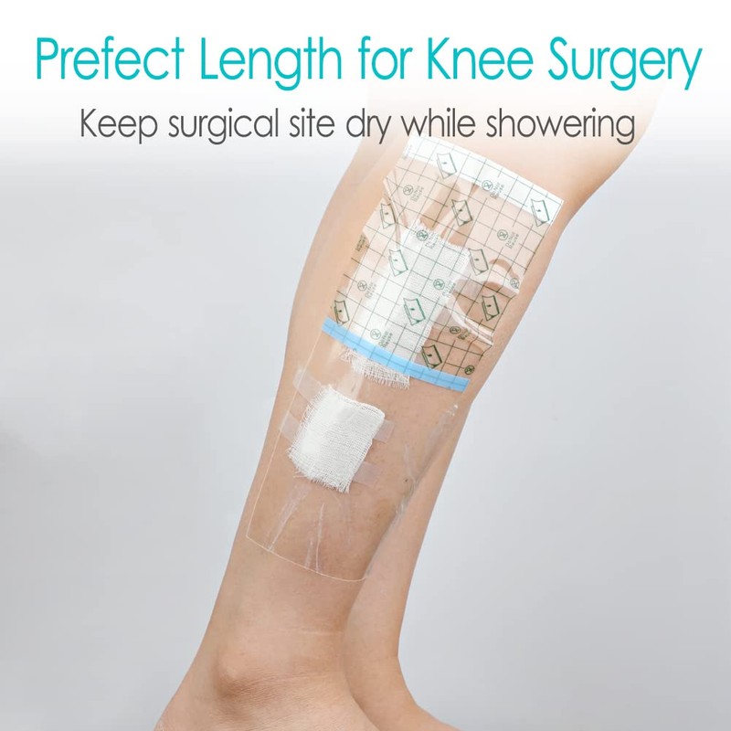 50 Pcs Waterproof Shower Protector Bandage 4"x10" for Post Knee